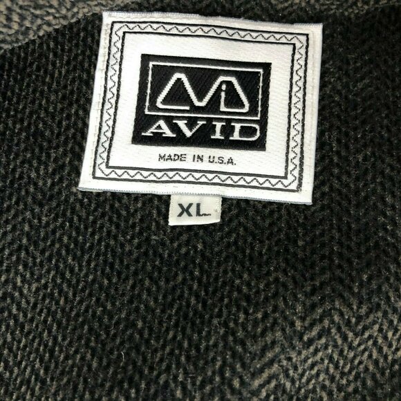 Avid Jacket Mens XL Coat Brown Bomber Tweed Combed Cotton Quilted Lining Vintage - Picture 3 of 12